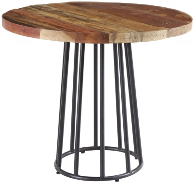 Product photograph of Reclaimed Wood 2 Seater Round Dining Table from Choice Furniture Superstore