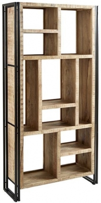 Product photograph of Cosmo Natural Industrial Bookcase from Choice Furniture Superstore