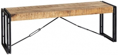 Product photograph of Cosmo Natural Industrial Dining Bench from Choice Furniture Superstore