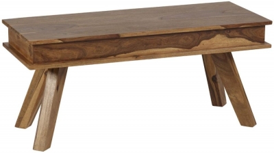 Product photograph of Jodhpur Natural Sheesham Dining Bench from Choice Furniture Superstore