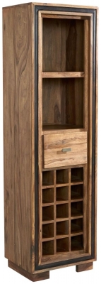 Product photograph of Jodhpur Natural Sheesham Wine Bookcase from Choice Furniture Superstore