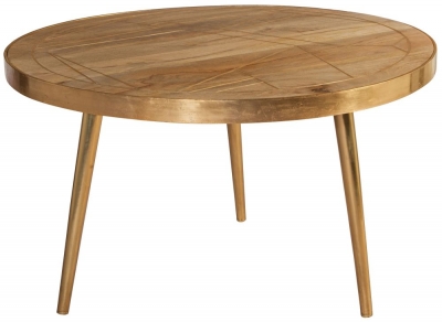 Product photograph of Mango Light Natural Round Coffee Table from Choice Furniture Superstore