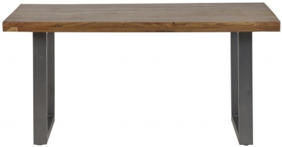 Product photograph of Metropolis Brown Industrial Dining Table - 6 Seater from Choice Furniture Superstore