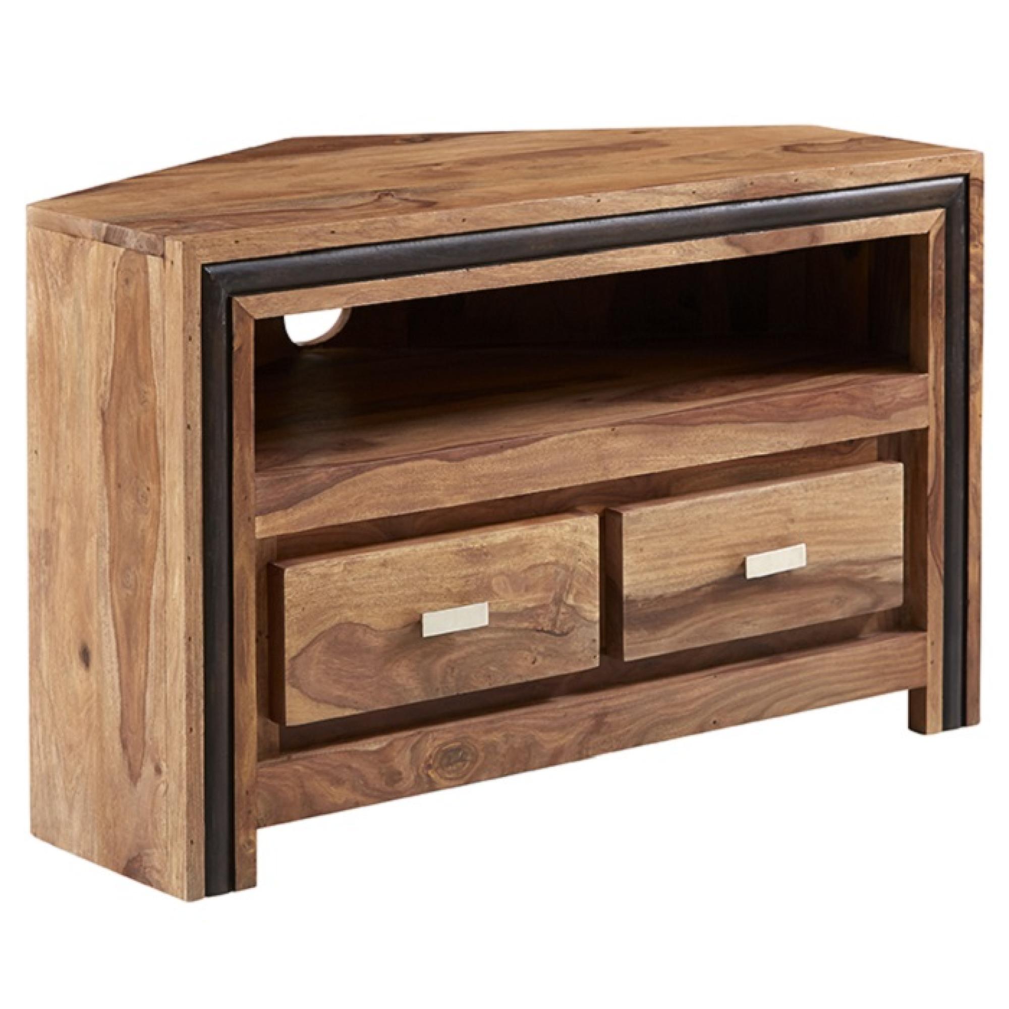 Jodhpur Solid Sheesham Wood 90cm Corner TV Unit