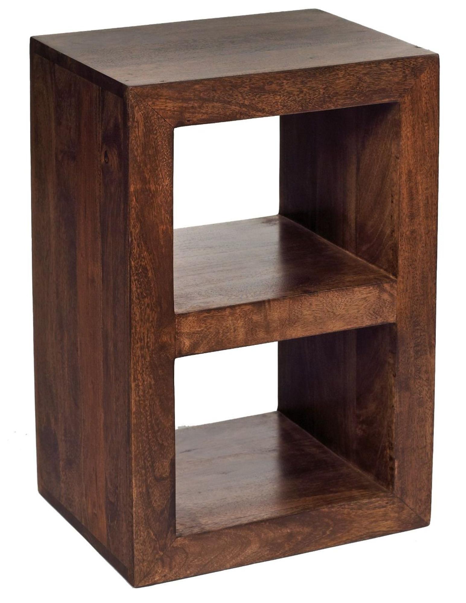 Dakota Dark Mango Wood 2 Hole Cube