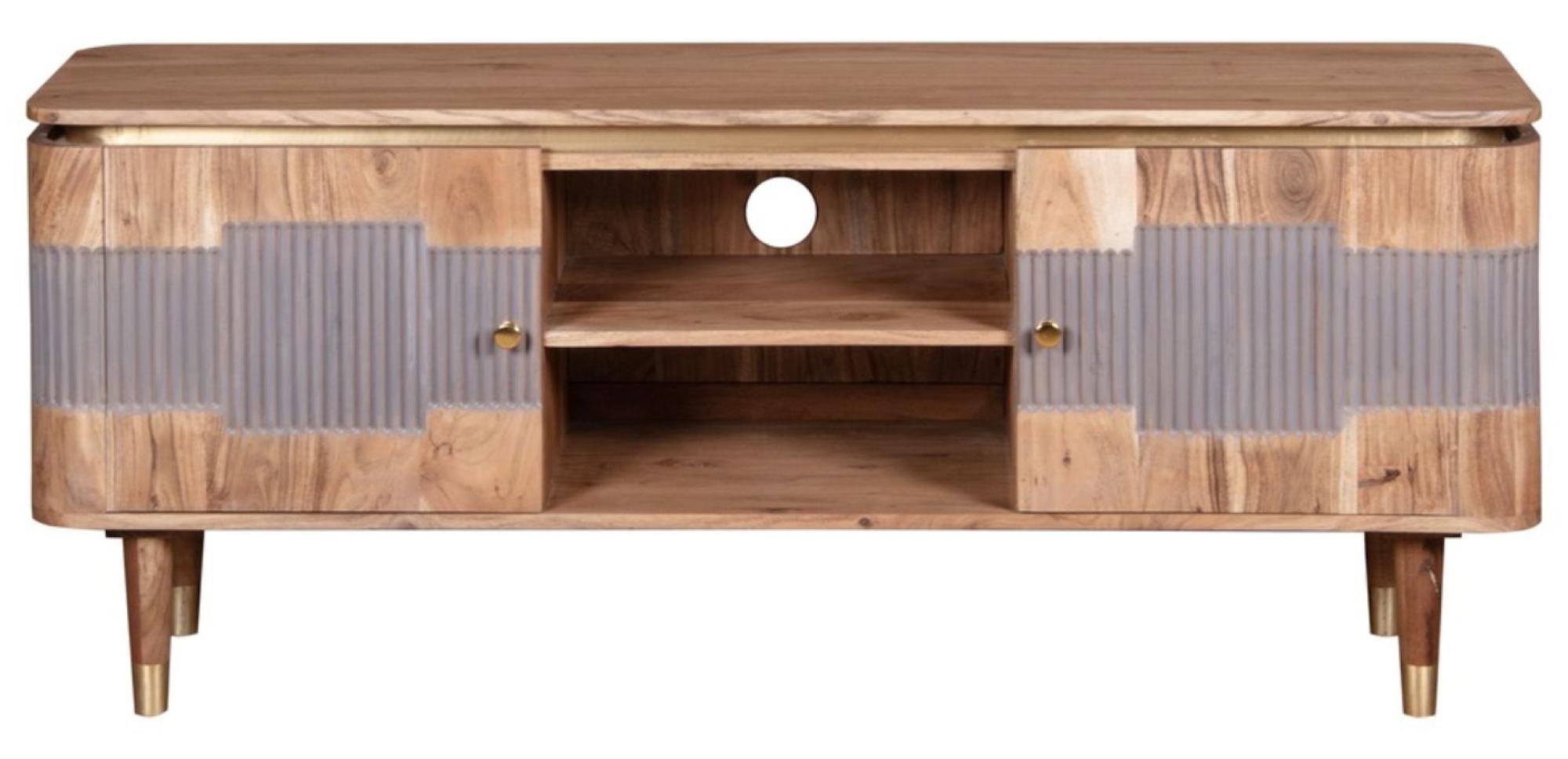 Wilton Acacia Ribbed with Gold Trim 145cm TV Unit