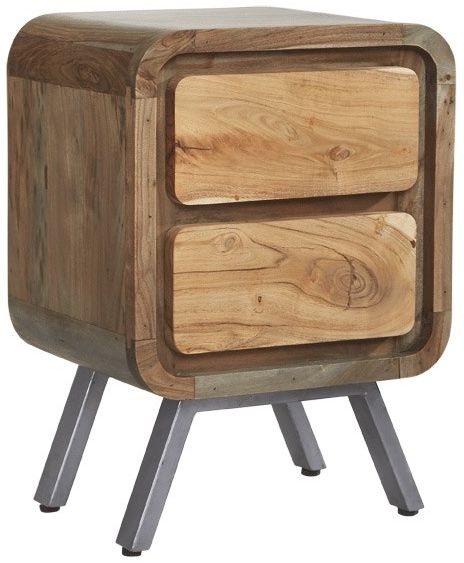 Aspen Industrial Acacia Wood Lamp Table