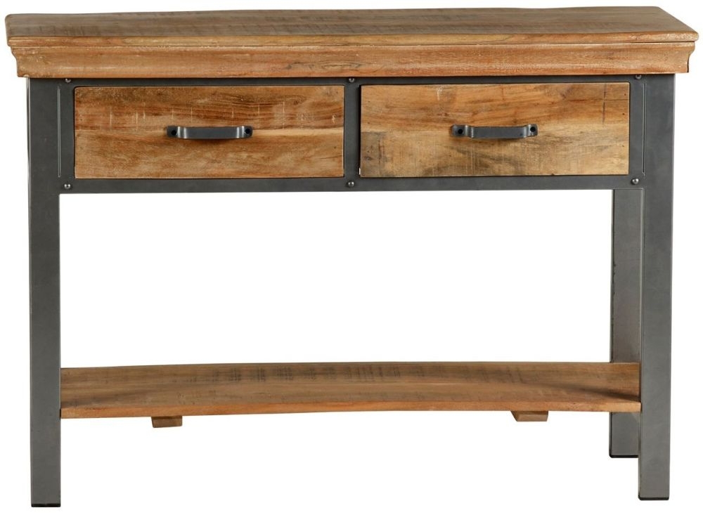 Metropolis Industrial 2 Drawer Console Table