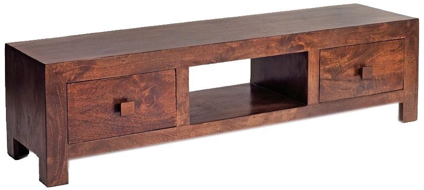 Dakota Dark Mango Wood 145cm TV Unit