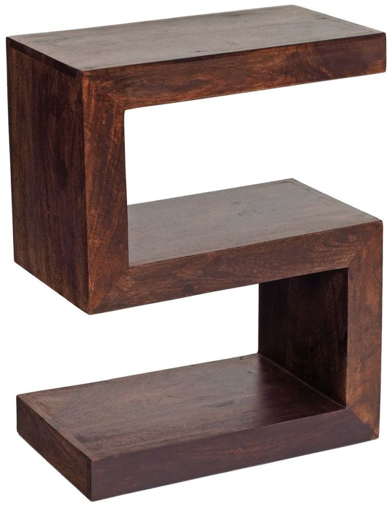 Dakota Dark Mango Wood S Shelving Unit