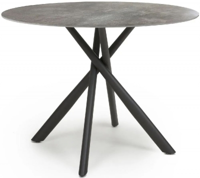 Avesta Grey Marble Effect 100cm Round Dining Table