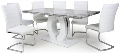 Product photograph of Neptune Large And 6 Callisto Dining Set from Choice Furniture Superstore
