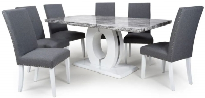 Product photograph of Neptune Large And 6 Randall Dining Set from Choice Furniture Superstore