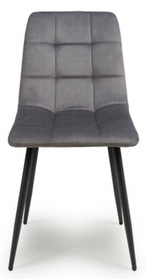 Madison Brushed Grey Velvet Dining Chair (Set of 4)