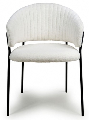Maya Boucle White Dining Chair (Sold in Pairs)