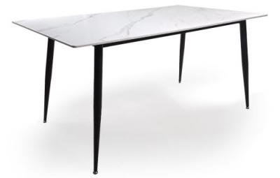 Product photograph of Monaco White Sintered Stone 160cm Dining Table from Choice Furniture Superstore