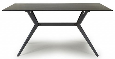 Product photograph of Timor Black Sintered Stone 160cm Dining Table from Choice Furniture Superstore