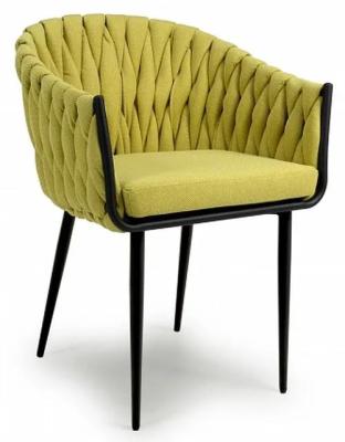 Product photograph of Set Of 2 Pandora Braided Yellow Dining Chair from Choice Furniture Superstore