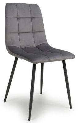 Product photograph of Set Of 4 Madison Brushed Grey Velvet Dining Chair from Choice Furniture Superstore