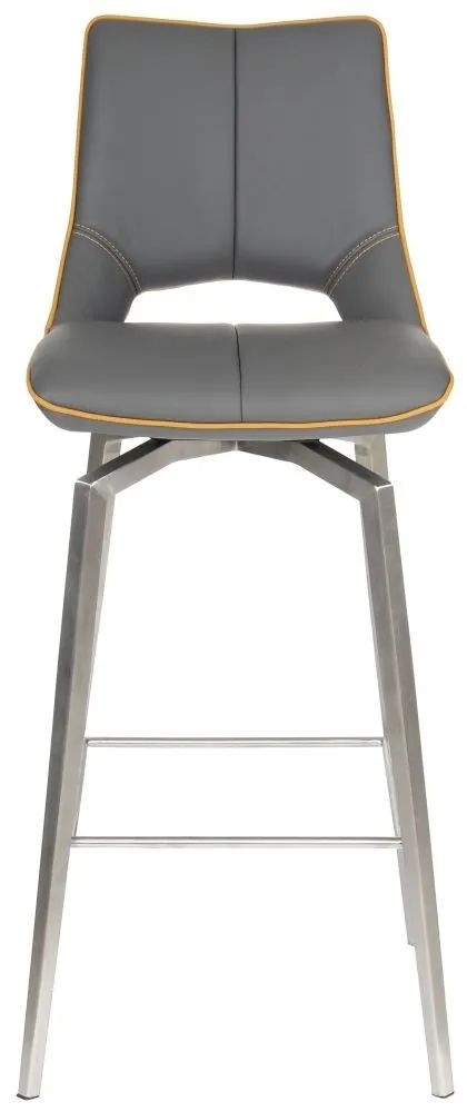 Mako Swivel Leather Effect Bar Chair (Sold in Pairs)