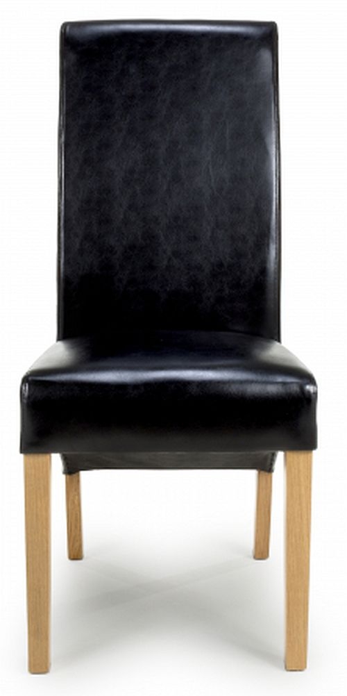 Kenton Bonded Leather Black Dining Chair (Sold in Pairs)