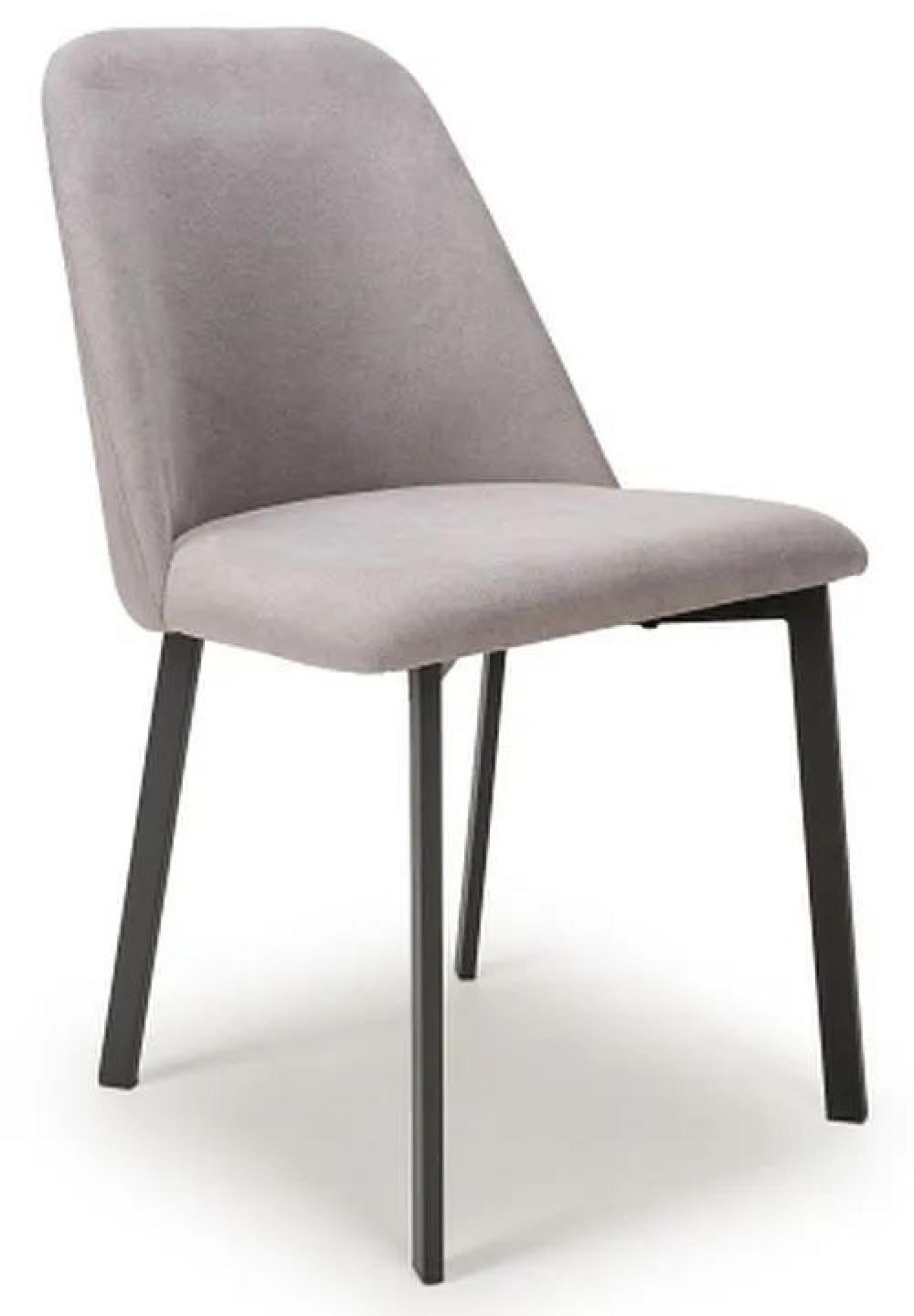 Set of 2 Linden Linen Light Grey Dining Chair