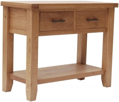 Product photograph of Hampshire Oak Console Table from Choice Furniture Superstore