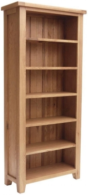 Product photograph of Hampshire Oak Tall Bookcase from Choice Furniture Superstore