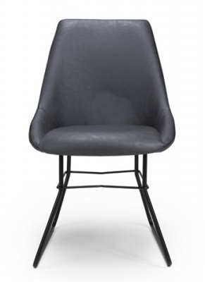 Cooper Grey Faux Leather Dining Chair (Sold in Pairs)