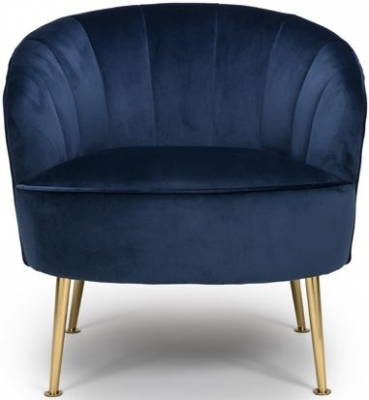 Product photograph of Stella Navy Fabric Accent Chair from Choice Furniture Superstore