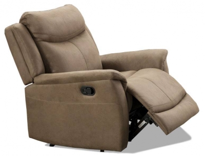 Product photograph of Arizona Caramel Beige Fabric Recliner Armchair from Choice Furniture Superstore