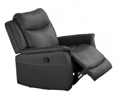 Product photograph of Arizona Grey Fabric Recliner Armchair from Choice Furniture Superstore