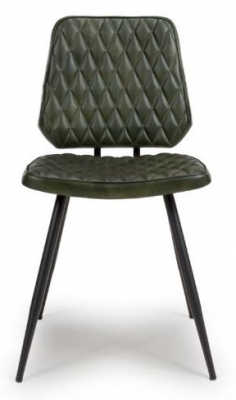 Product photograph of Austin Green Genuine Buffalo Leather Dining Chair Sold In Pairs from Choice Furniture Superstore