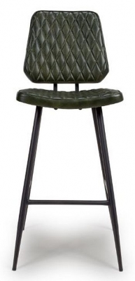 Product photograph of Austin Green Genuine Buffalo Leather Barstool Sold In Pairs from Choice Furniture Superstore