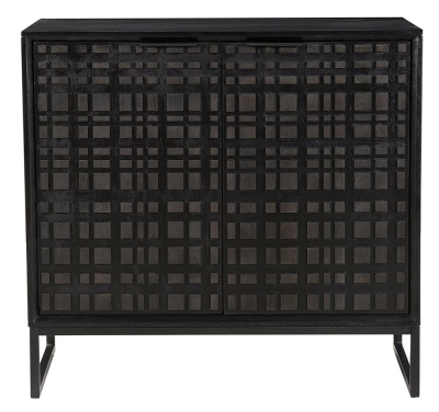 Product photograph of Fusion Black Mango Wood 2 Door Small Sideboard from Choice Furniture Superstore