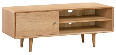 Product photograph of Jenson Light Oak 1 Door Tv Unit from Choice Furniture Superstore