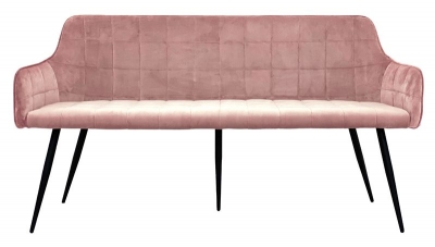 Product photograph of Vienna Blush Velvet Fabric Bench from Choice Furniture Superstore