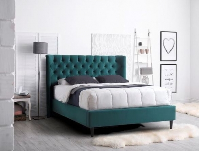 Product photograph of Mayfair Green Fabric Bed - Sizes Available from Choice Furniture Superstore
