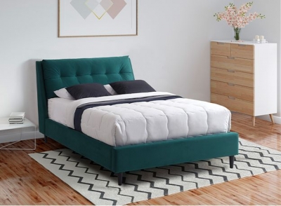 Product photograph of Ava Green Fabric Bed - Sizes Available from Choice Furniture Superstore