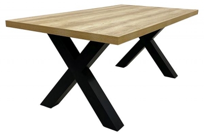 Product photograph of Dallas Oak 6 Seater Dining Table from Choice Furniture Superstore