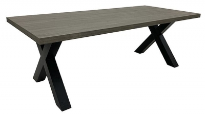 Product photograph of Dallas Grey 220cm Dining Table from Choice Furniture Superstore