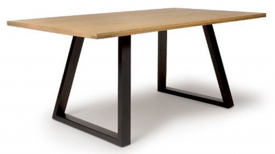 Image of Madrid Oak 180cm Dining Table - 6 Seater