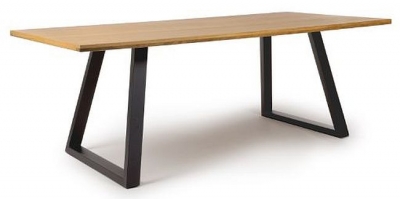 Product photograph of Madrid Oak 220cm Dining Table from Choice Furniture Superstore