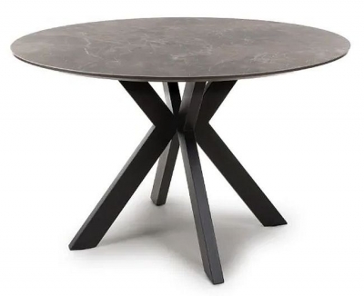 Product photograph of Galaxy Brown Ceramic 4 Seater Round Dining Table from Choice Furniture Superstore