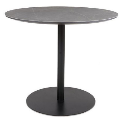 Product photograph of Lunar Grey Ceramic 90cm Round Dining Table - 2 Seater from Choice Furniture Superstore