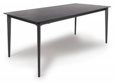 Amalfi Black Ceramic 6 Seater Dining Table