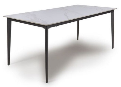 Amalfi White Ceramic 6 Seater Dining Table