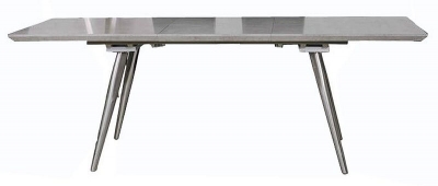 Product photograph of Chicago Grey Melamine Concrete Effect Top 160cm Dining Table from Choice Furniture Superstore