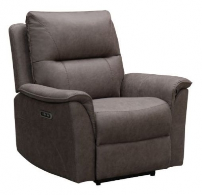 Product photograph of Kansas Truffle Faux Leather Power Recliner Chair from Choice Furniture Superstore