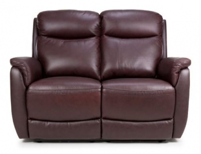 Product photograph of Kent Chestnut Leather 2 Seater Electric Recliner Sofa from Choice Furniture Superstore